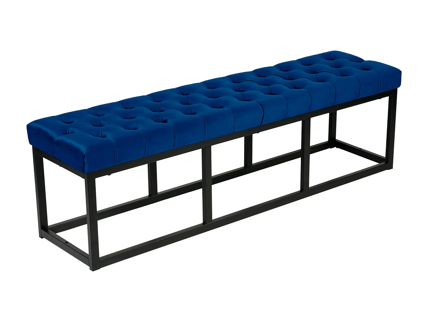 Banquette banc bout de métal bleue 120 x 37 x 42 cm 10_0003668