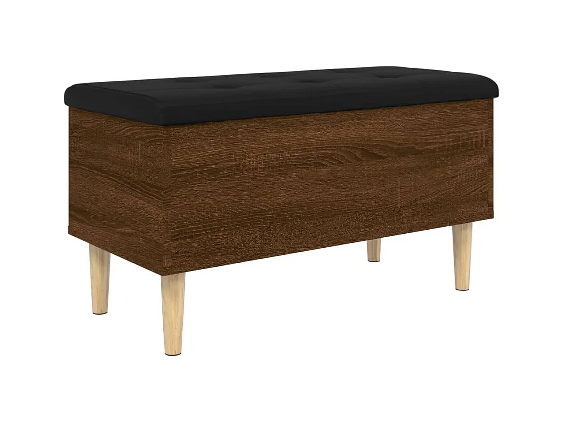 Banc banquette de rangement bois beige 82 x 42 x 46 cm DEC024745