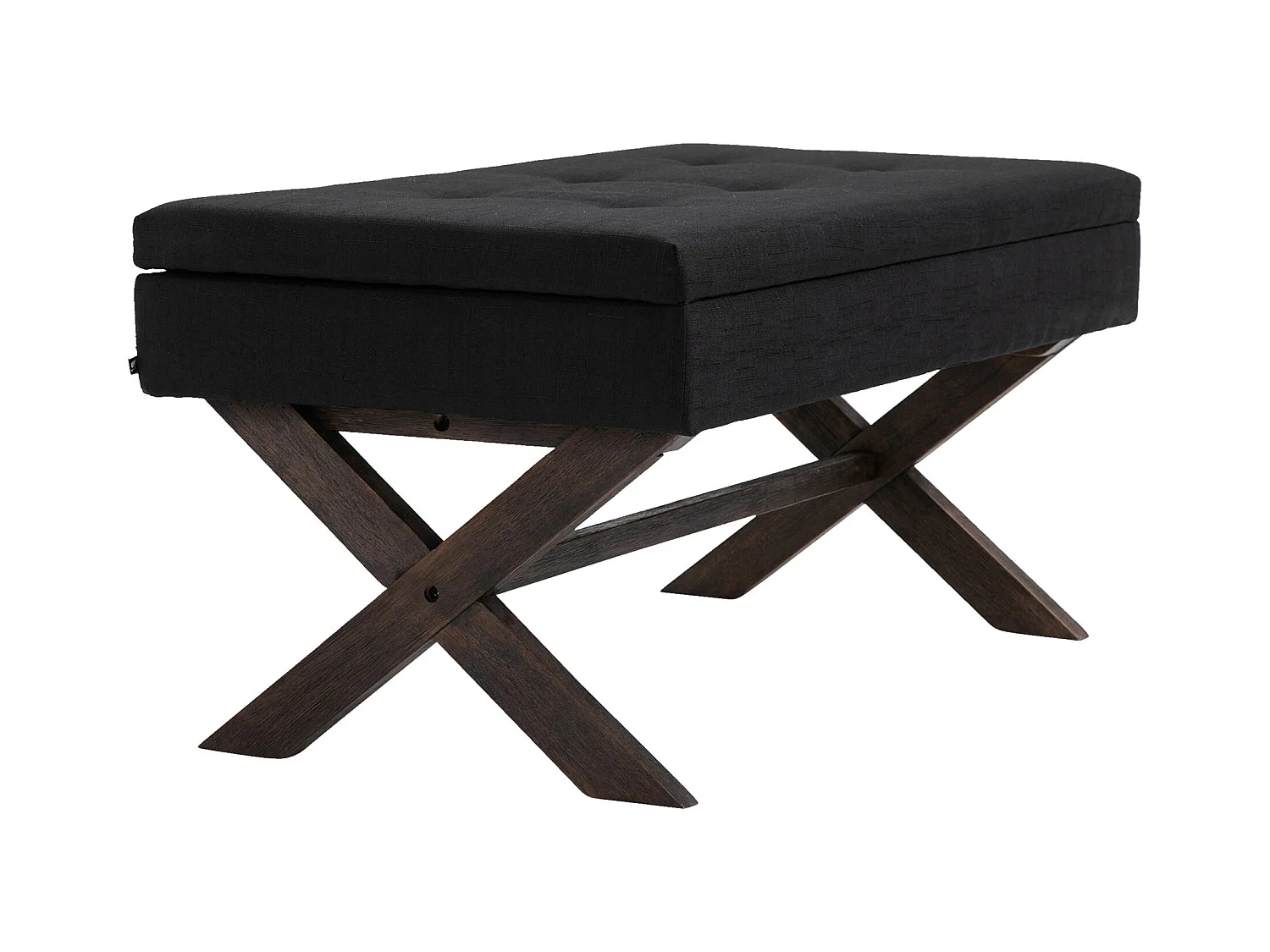 Banquette bout de lit tissu noire 98 x 57 x 51 cm 10_0003654