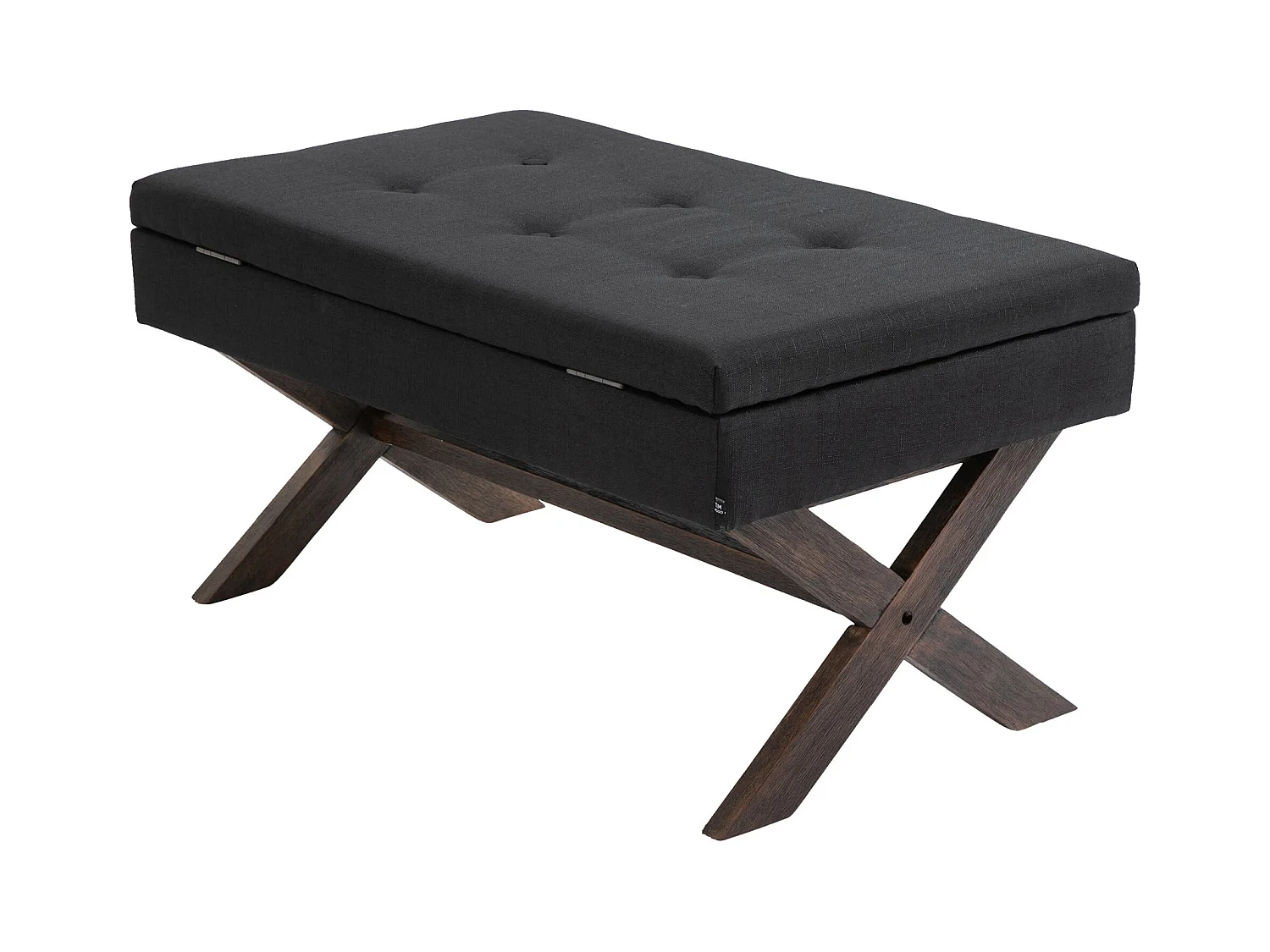 Banquette bout de lit tissu noire 98 x 57 x 51 cm 10_0003654