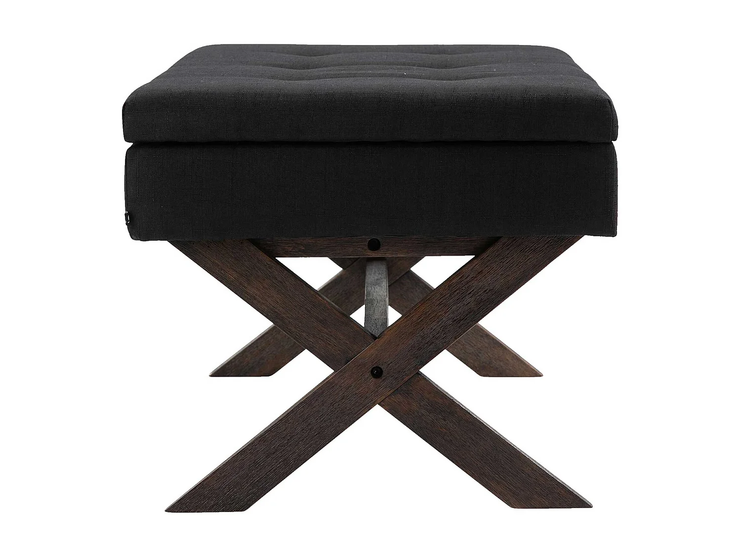 Banquette bout de lit tissu noire 98 x 57 x 51 cm 10_0003654