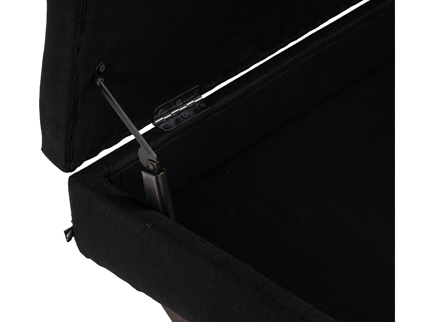 Banquette bout de lit tissu noire 98 x 57 x 51 cm 10_0003654