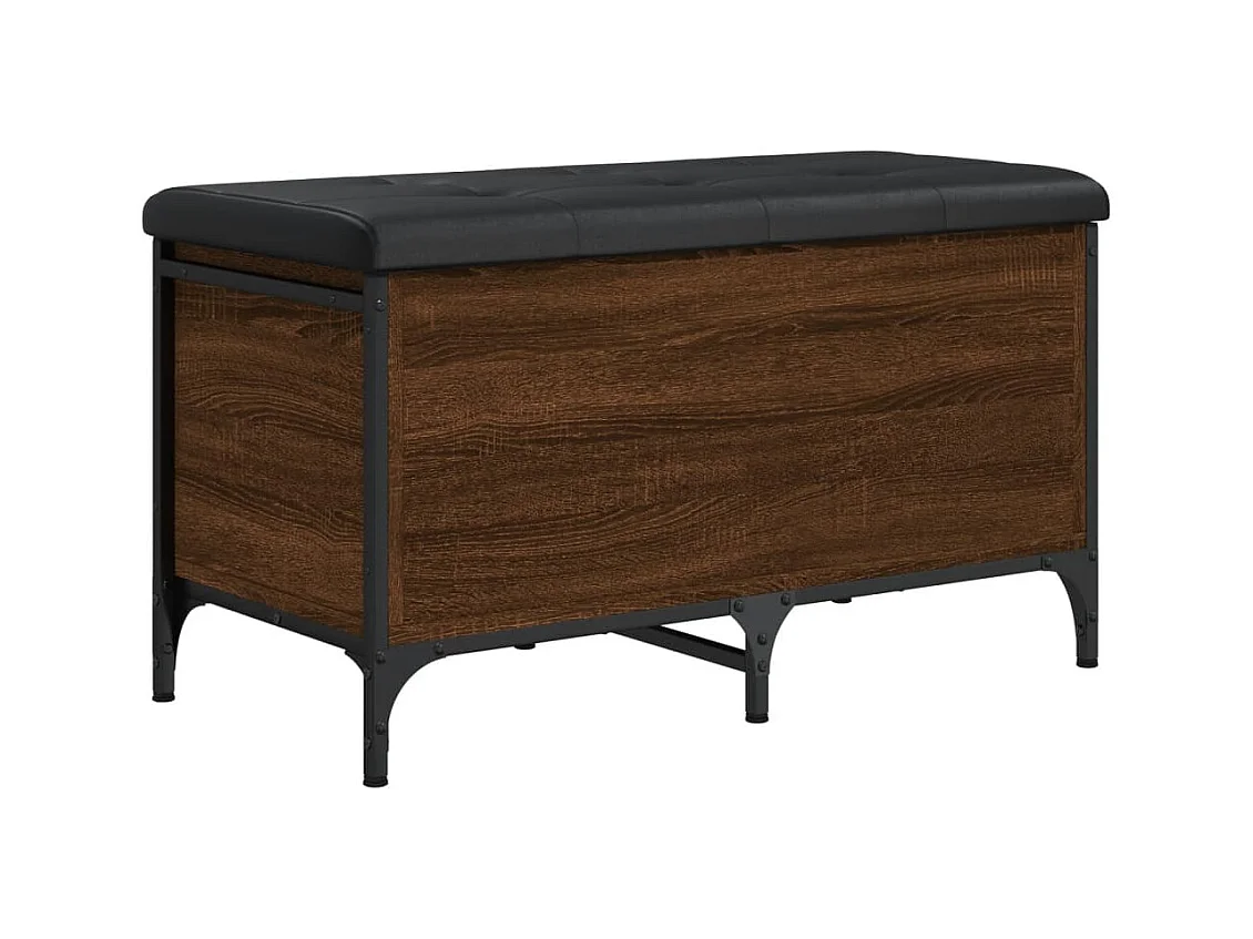 Banc banquette de rangement bois beige 82 x 42 x 45 cm DEC024743