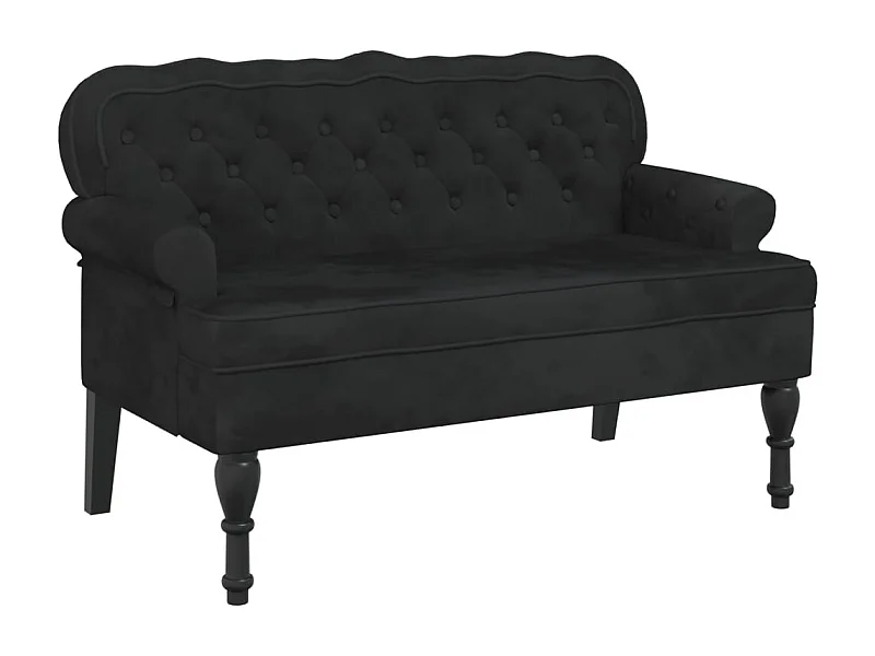 Banquette banc canapé avec noire 119.5 x 64.5 x 75 cm DEC024656