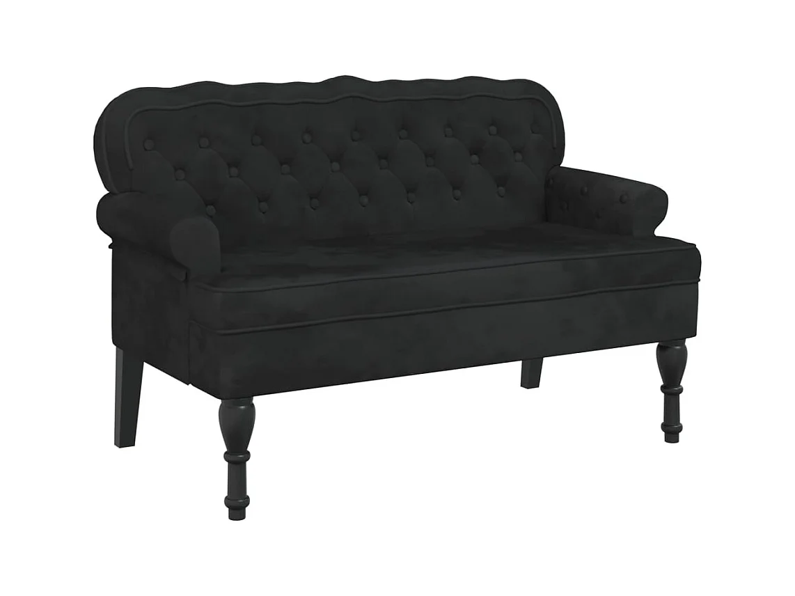 Banquette banc canapé avec noire 119.5 x 64.5 x 75 cm DEC024656