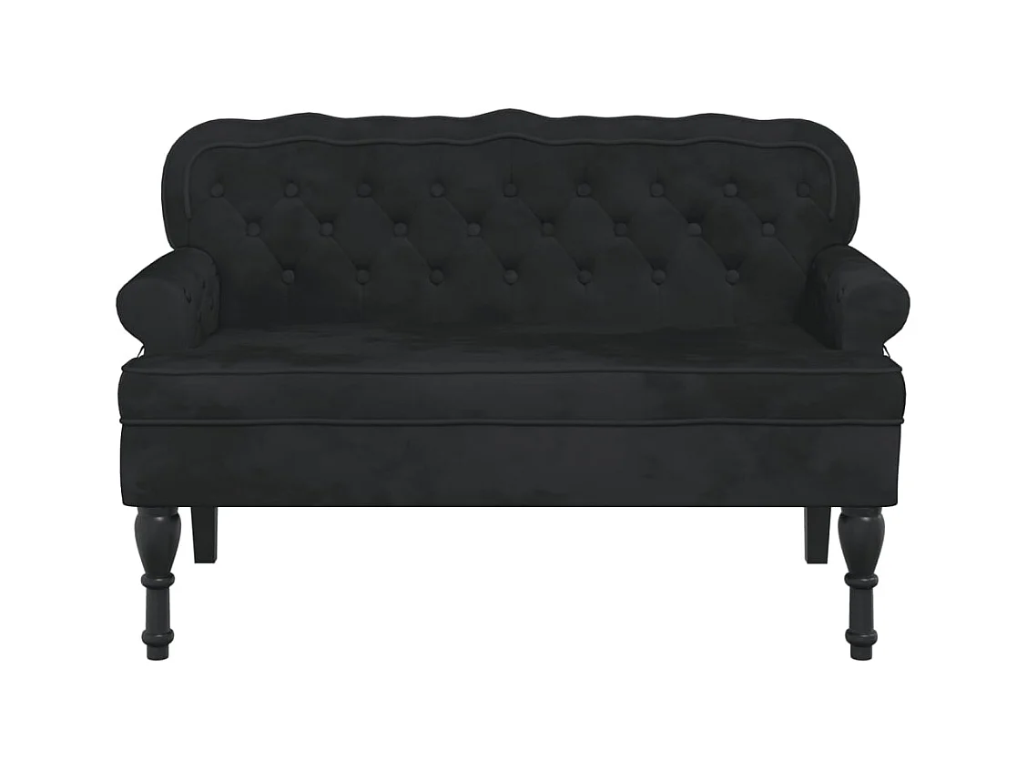 Banquette banc canapé avec noire 119.5 x 64.5 x 75 cm DEC024656