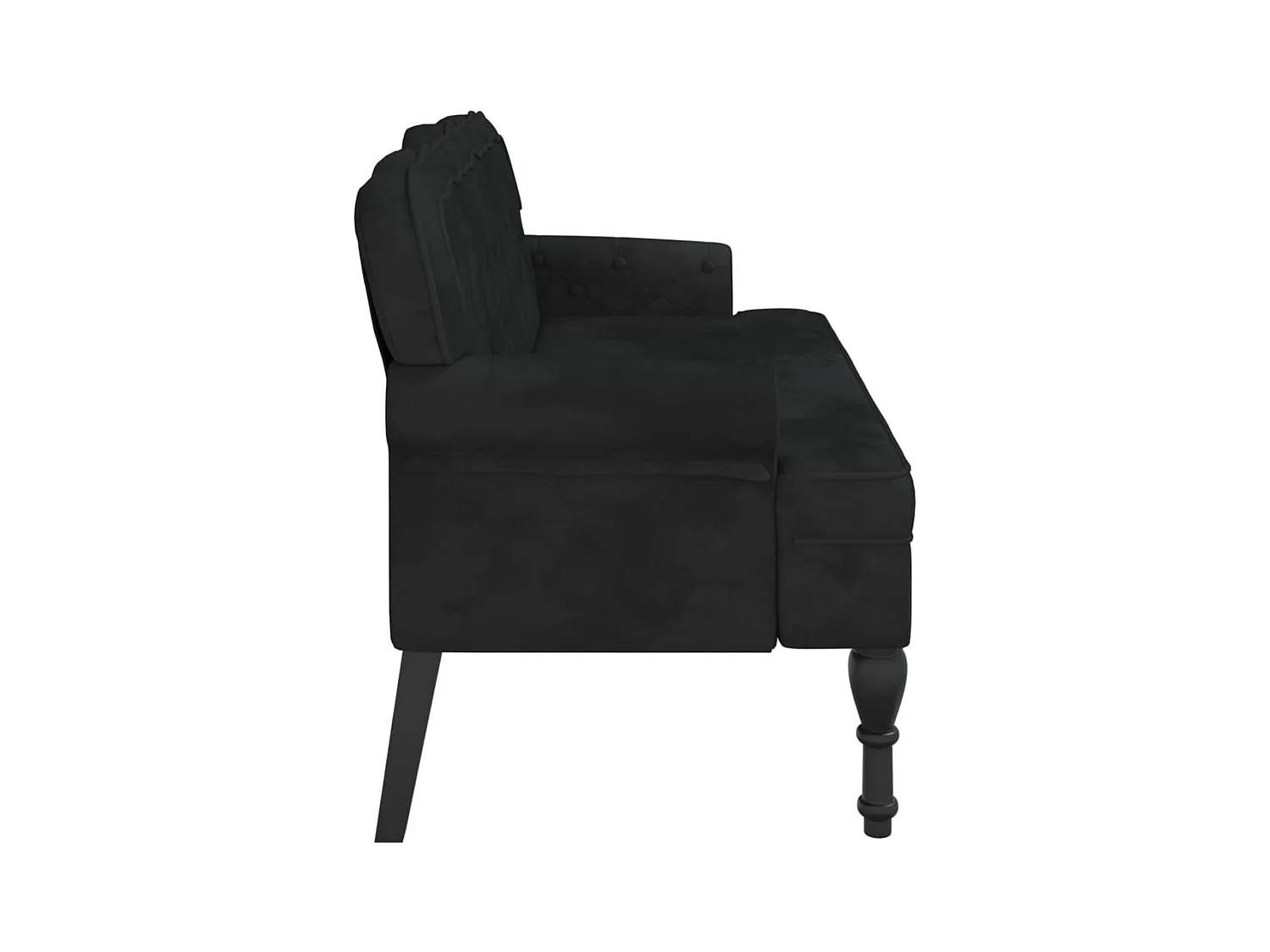 Banquette banc canapé avec noire 119.5 x 64.5 x 75 cm DEC024656