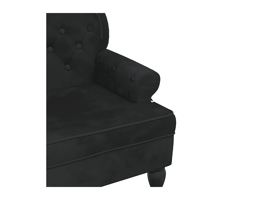 Banquette banc canapé avec noire 119.5 x 64.5 x 75 cm DEC024656