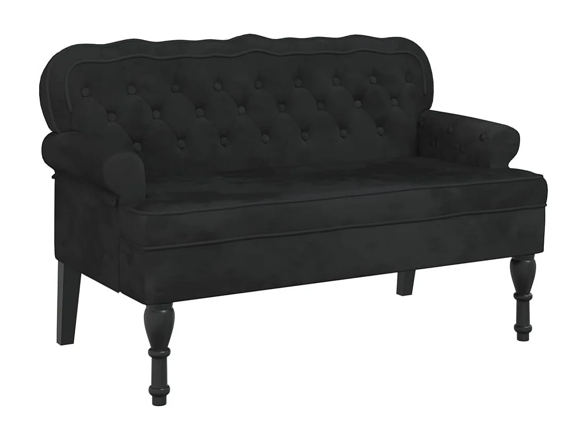 Banquette banc canapé avec noire 119.5 x 64.5 x 75 cm DEC024656
