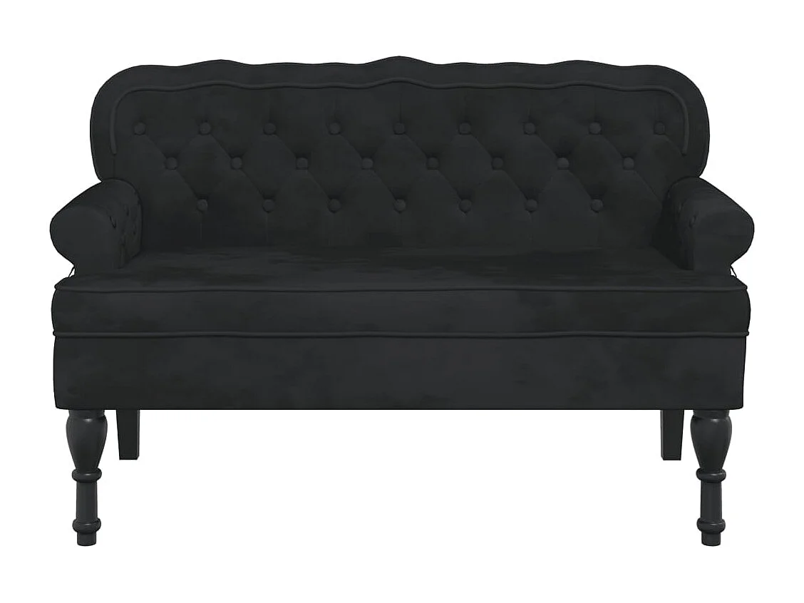 Banquette banc canapé avec noire 119.5 x 64.5 x 75 cm DEC024656