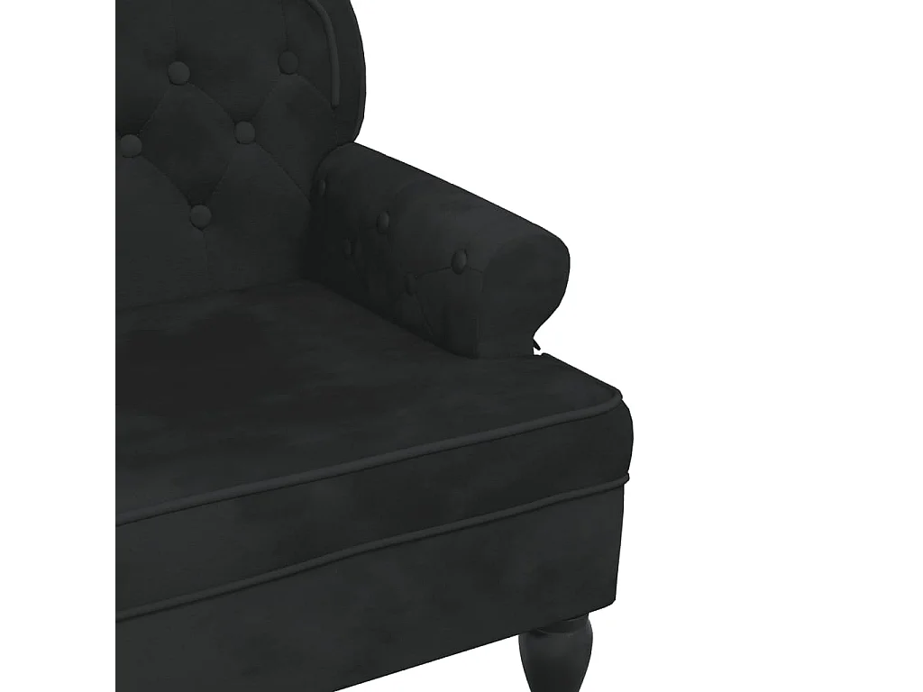 Banquette banc canapé avec noire 119.5 x 64.5 x 75 cm DEC024656