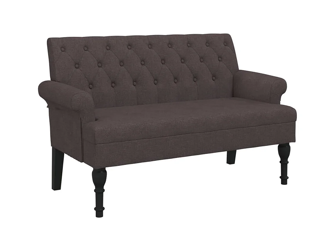 Banquette banc avec dossier tissu marron 120 x 62 x 75.5 cm DEC024654