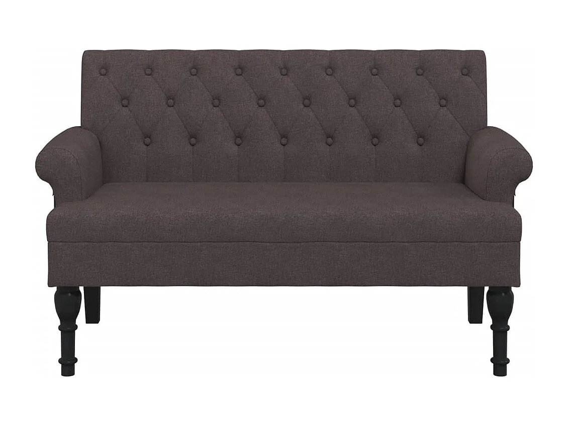 Banquette banc avec dossier tissu marron 120 x 62 x 75.5 cm DEC024654