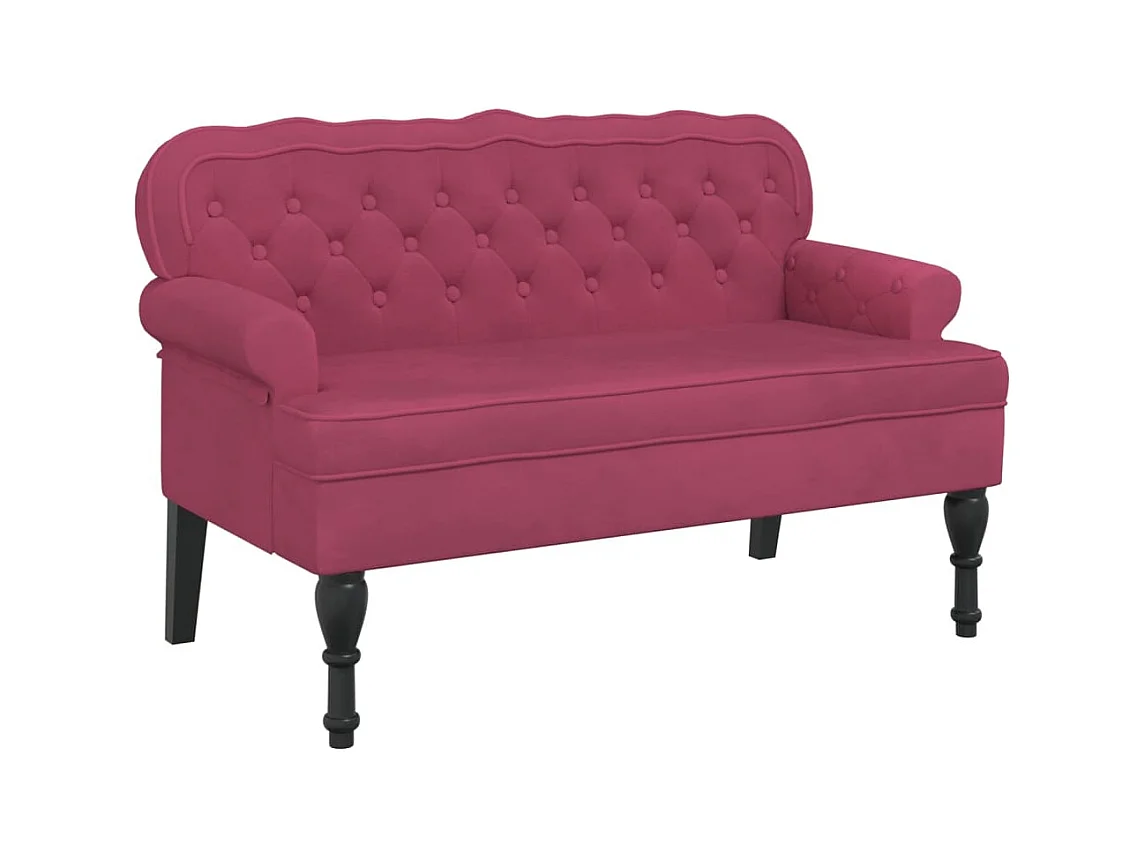 Banquette banc avec dossier bordeaux 119.5 x 64.5 x 75 cm DEC024641