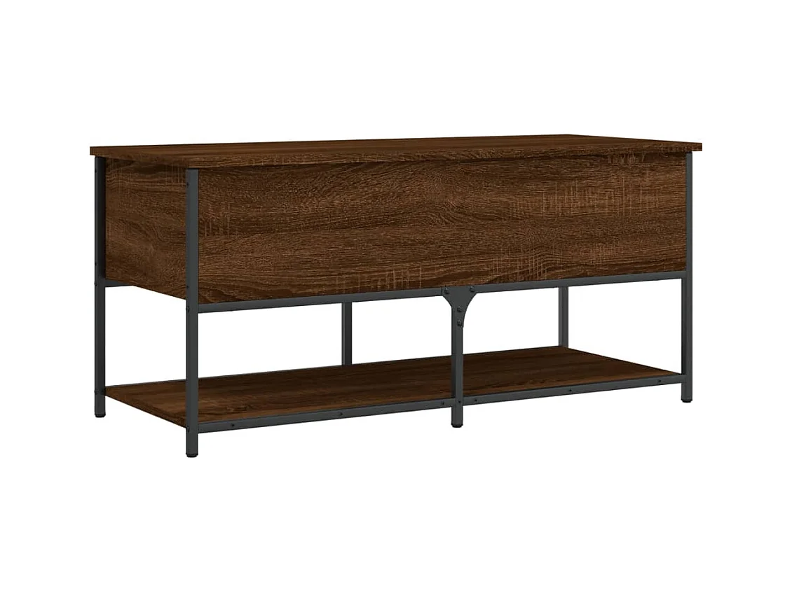 Banc banquette de rangement bois beige 100 x 42.5 x 47 cm DEC024730