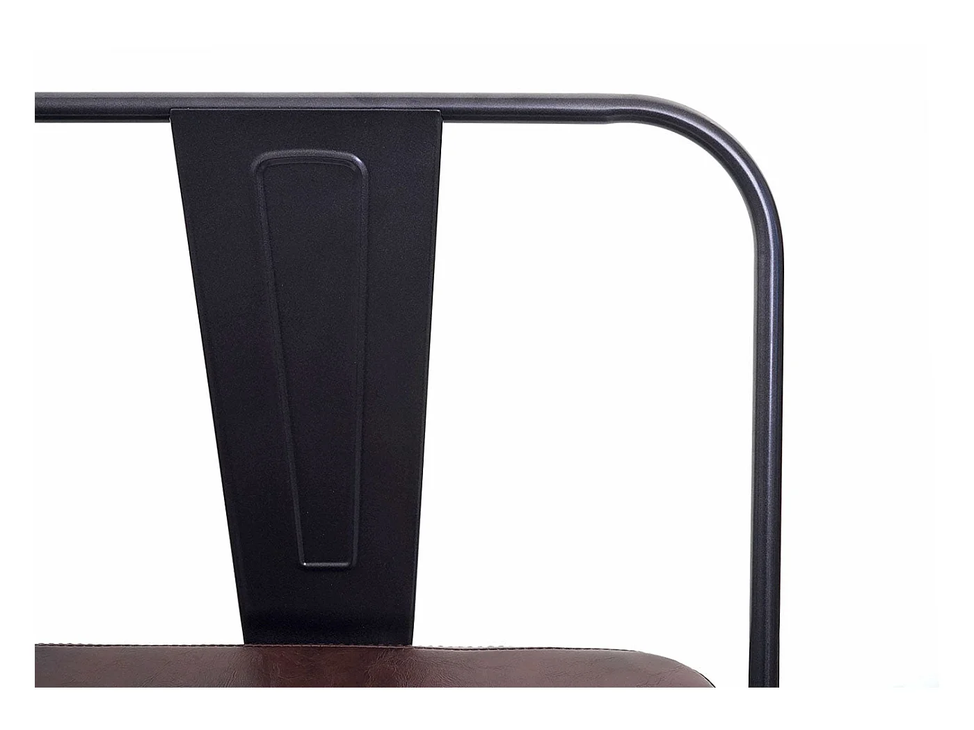 Banc avec dossier 2 métal marron 114 x 50 x 82 cm 04_0000063