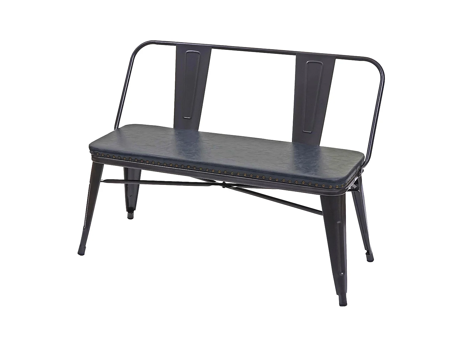 Banc 2 places de PVC grise 114 x 50 x 82 cm 04_0000062