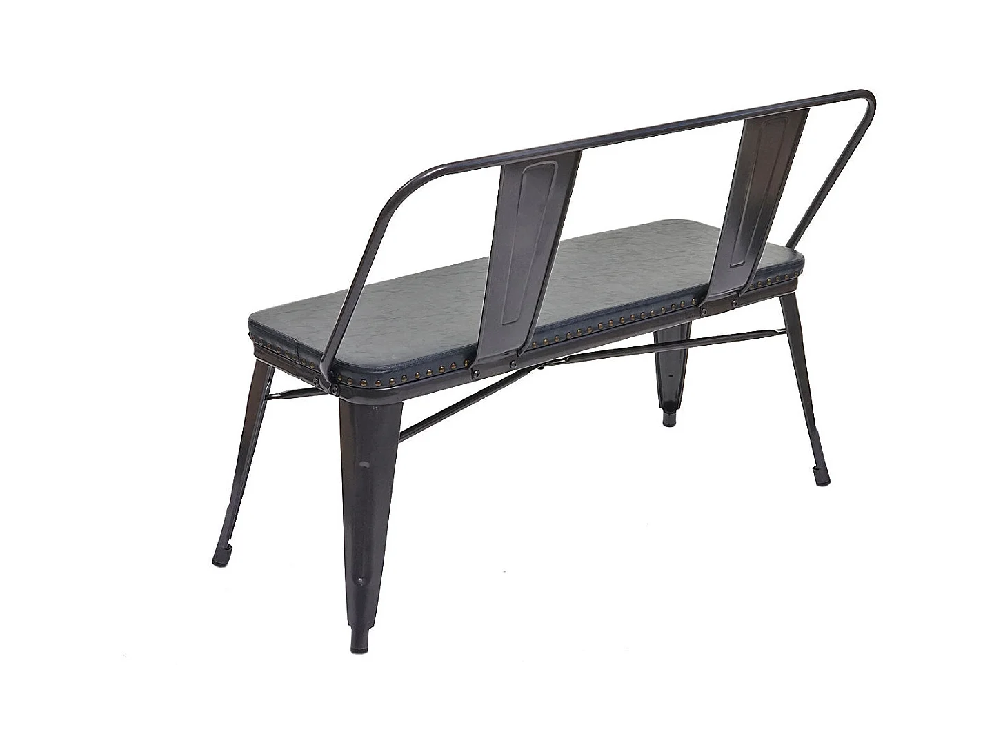 Banc 2 places de PVC grise 114 x 50 x 82 cm 04_0000062