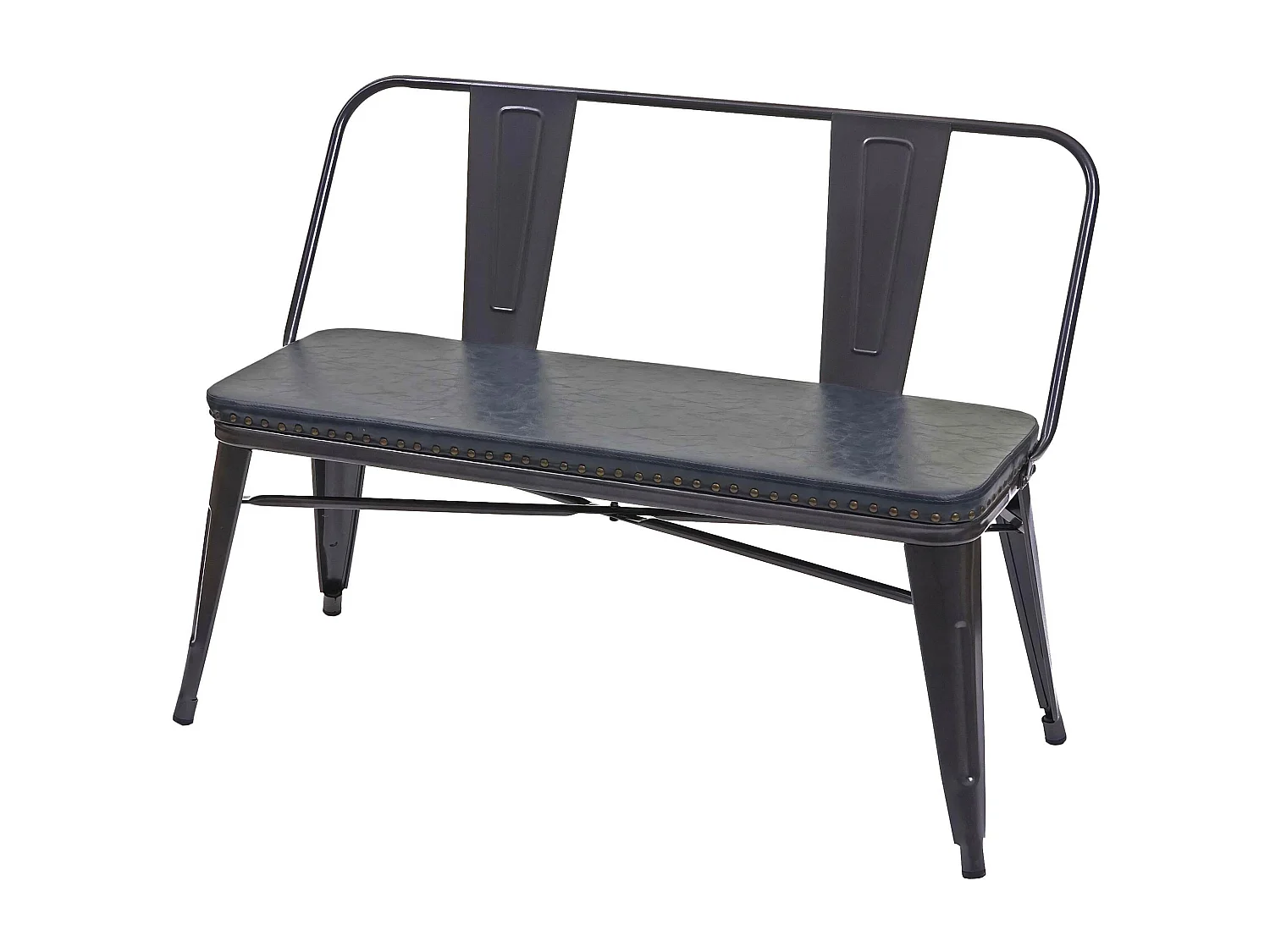 Banc 2 places de PVC grise 114 x 50 x 82 cm 04_0000062