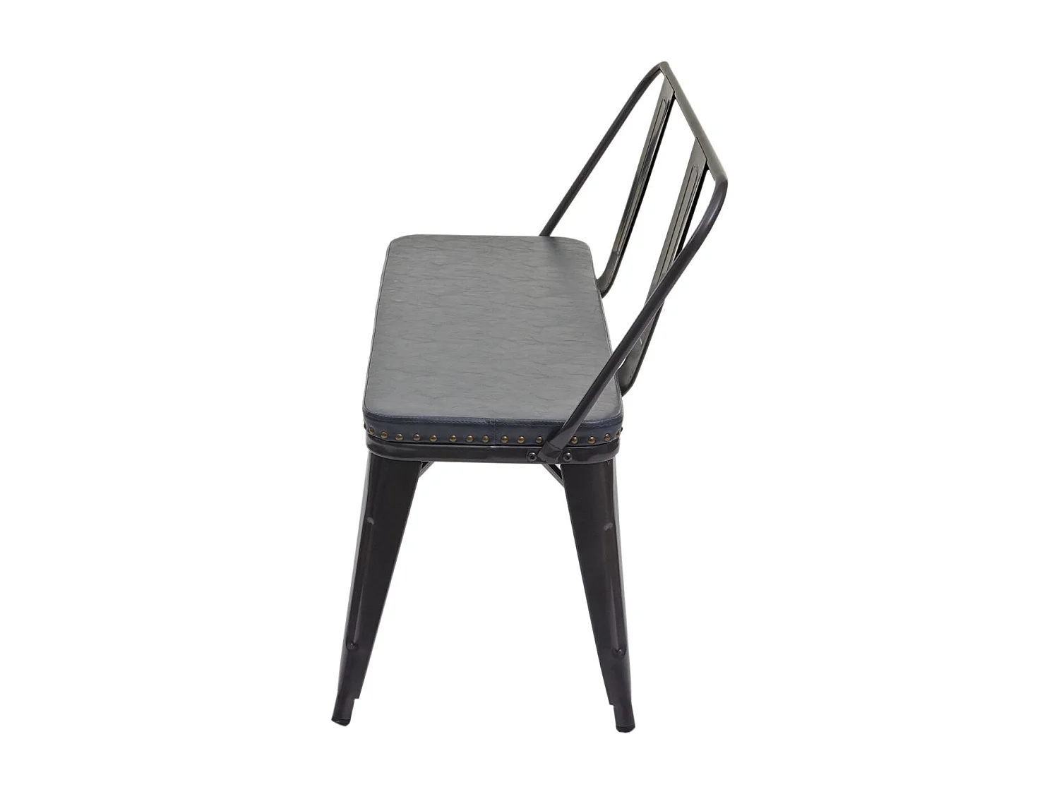 Banc 2 places de PVC grise 114 x 50 x 82 cm 04_0000062