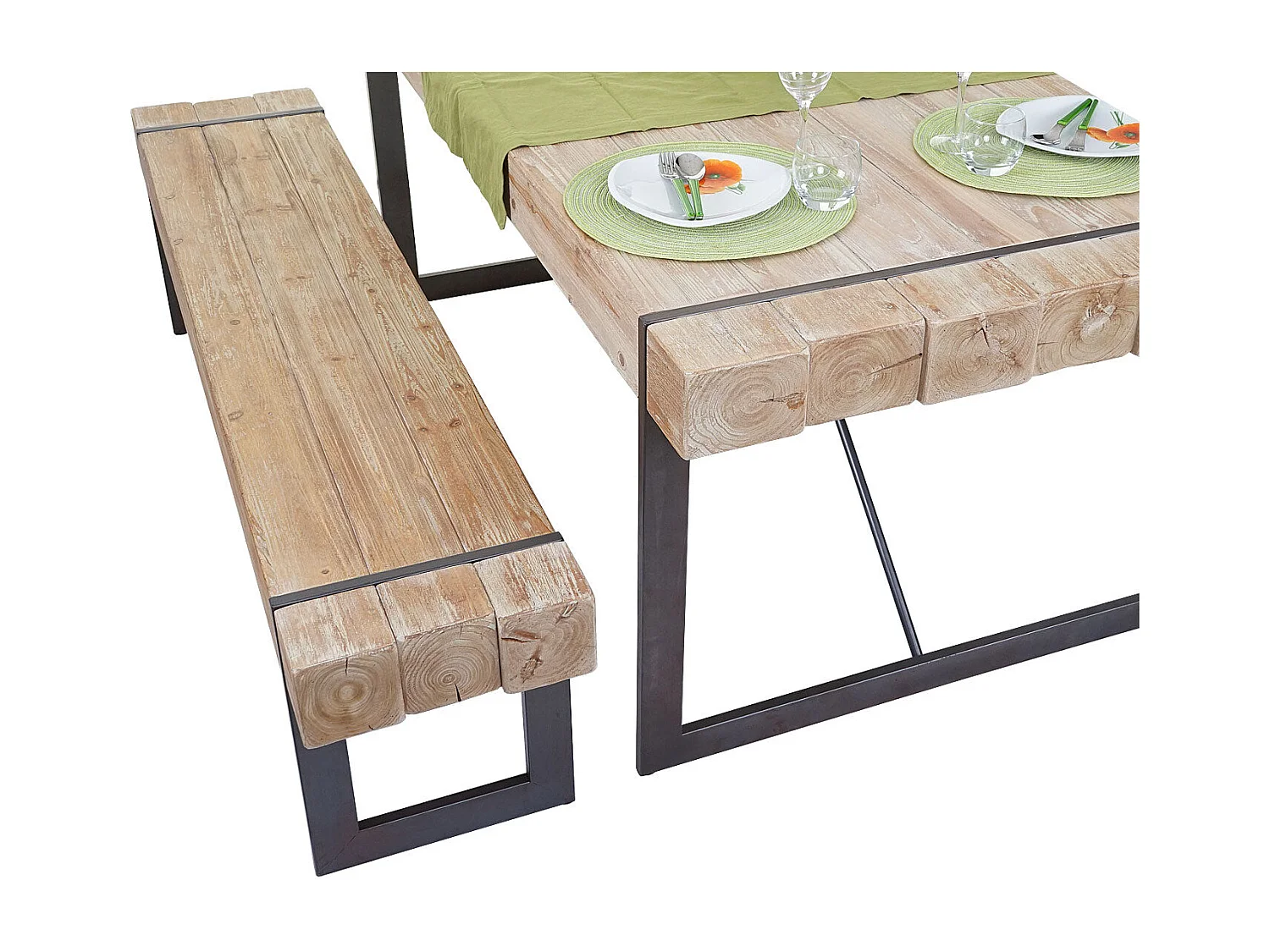 Banc de salle à bois marron 40 x 20 x 184 cm 04_0005840