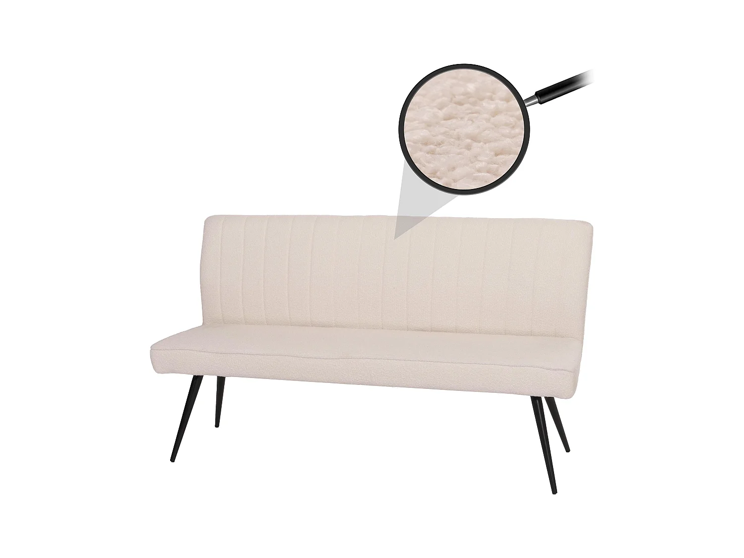 Banc de salle à métal crème 160 x 60 x 90 cm 04_0005862