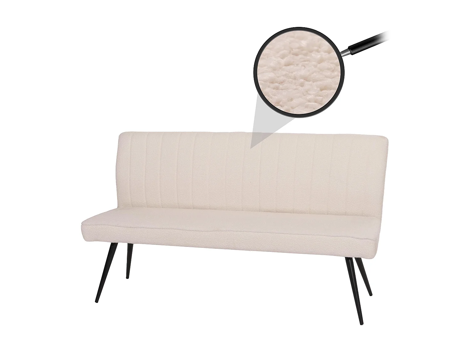 Banc de salle à métal crème 160 x 60 x 90 cm 04_0005862