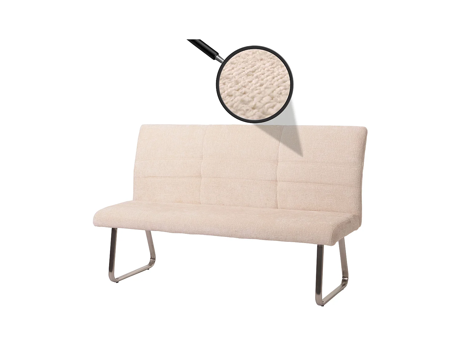 Banc de salle à tissu crème 65 x 33 x 163 cm 04_0005876