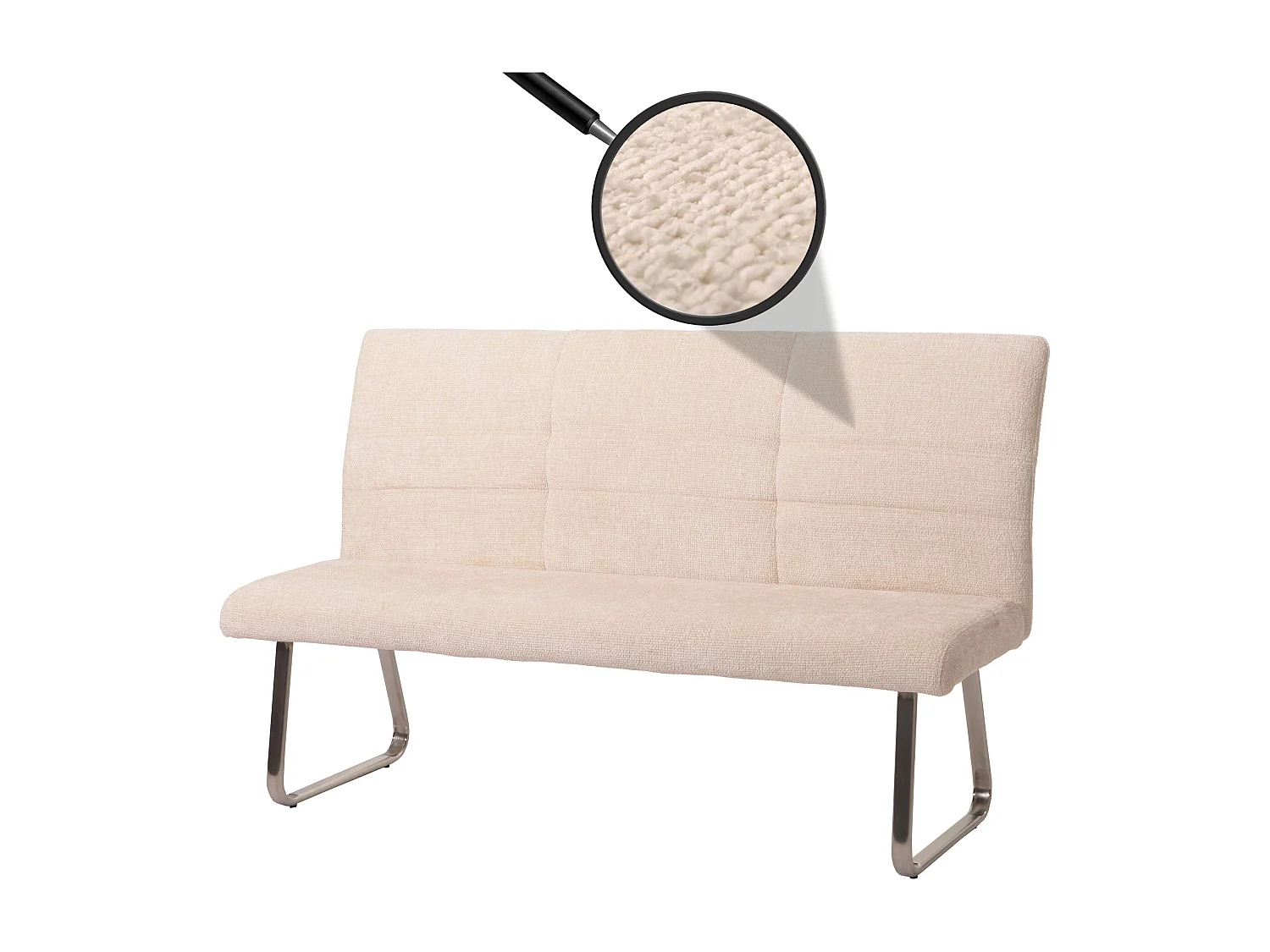 Banc de salle à tissu crème 65 x 33 x 163 cm 04_0005876