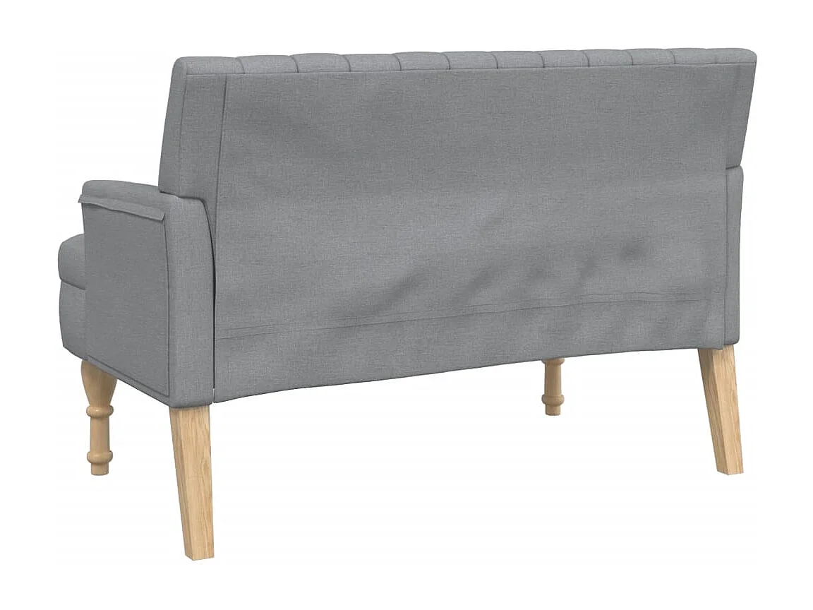 Banc avec dossier coussins bois marron 113 x 64.5 x 75.5 cm DEC024629