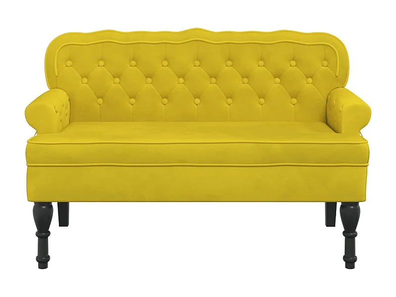 Banc canapé avec dossier jaune 119.5 x 64.5 x 75 cm DEC024649