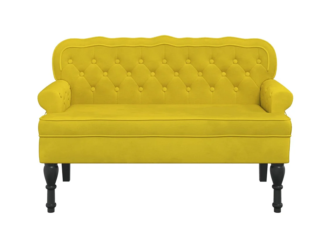 Banc canapé avec dossier jaune 119.5 x 64.5 x 75 cm DEC024649