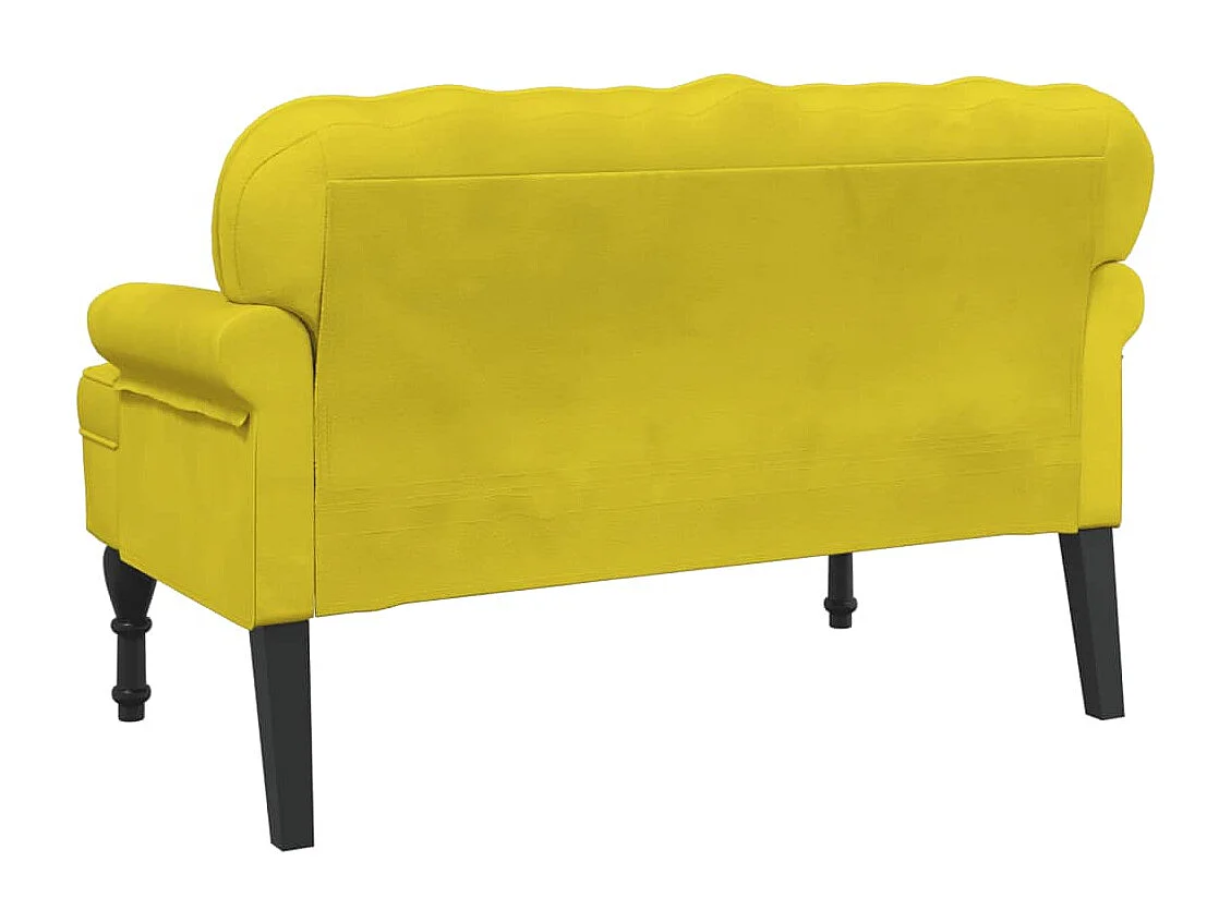 Banc canapé avec dossier jaune 119.5 x 64.5 x 75 cm DEC024649