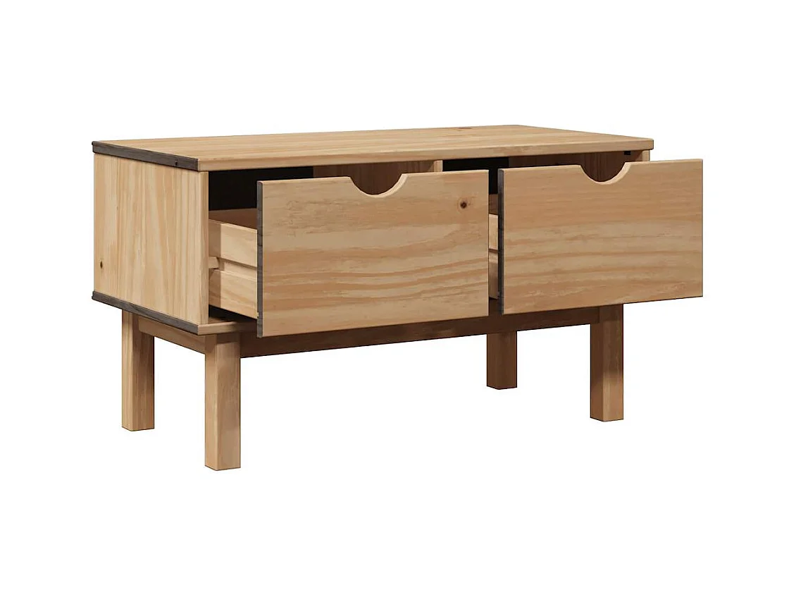 Banc banquette de couloir bois marron 80 x 40 x 45 cm DEC024706