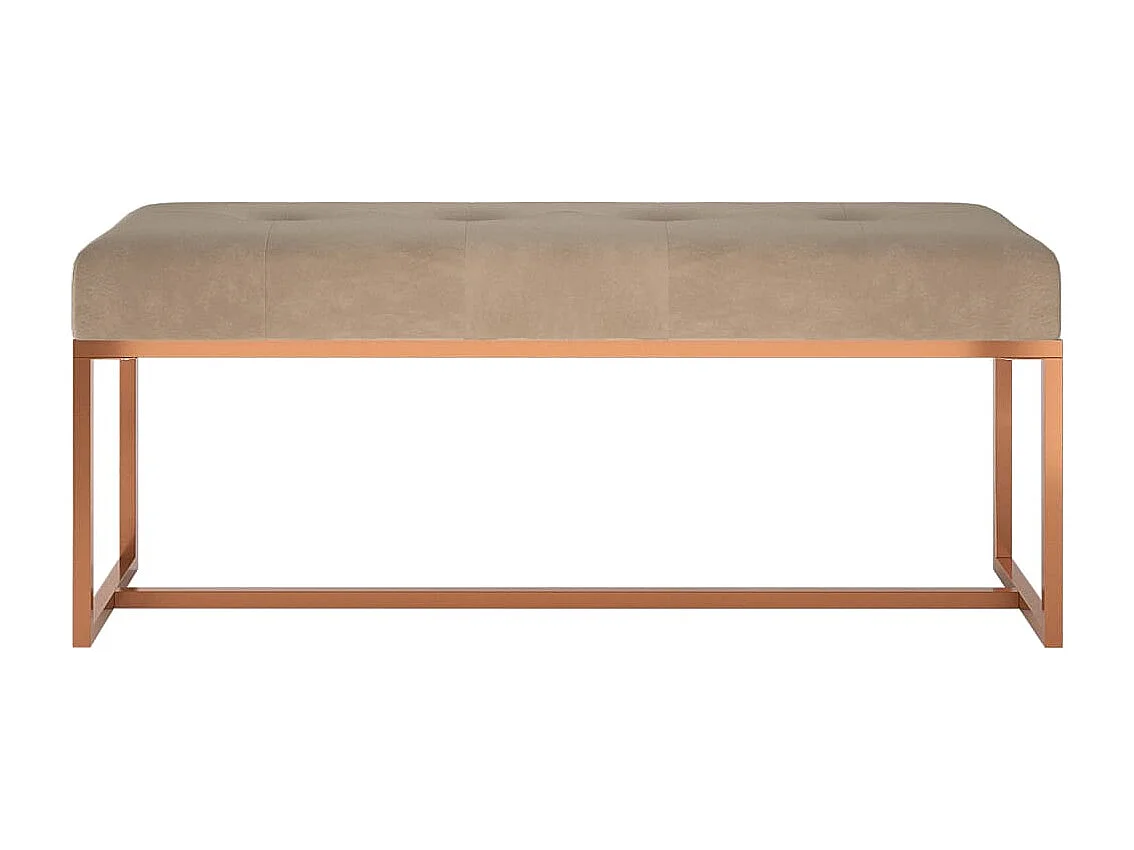 Banc banquette multifonctionnel design beige 110 x 36 x 45 cm DEC024701