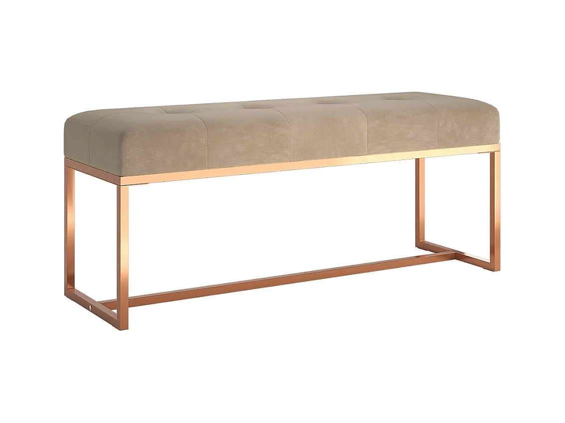 Banc banquette multifonctionnel design beige 110 x 36 x 45 cm DEC024701