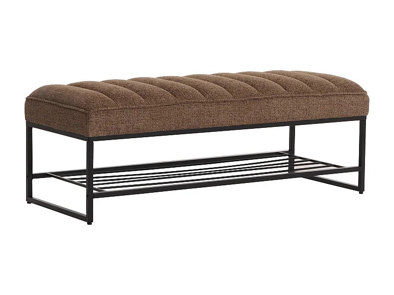 Banc avec étagère à métal argentée 51 x 28 x 132 cm 04_0005812