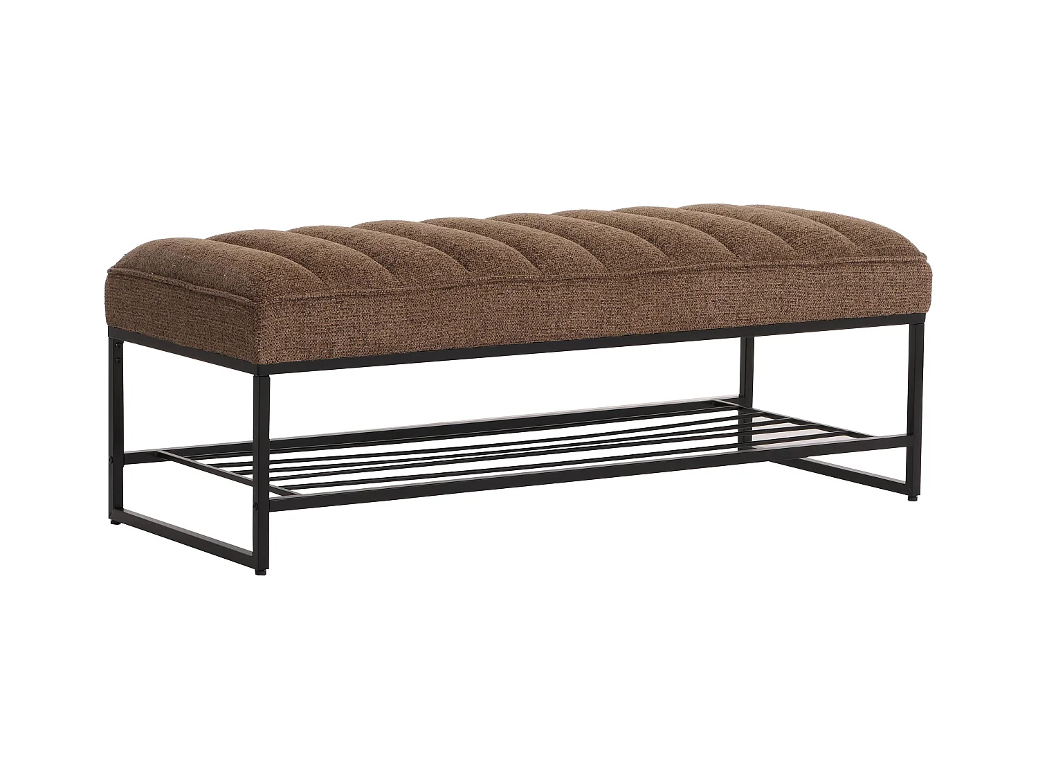 Banc avec étagère à métal argentée 51 x 28 x 132 cm 04_0005812