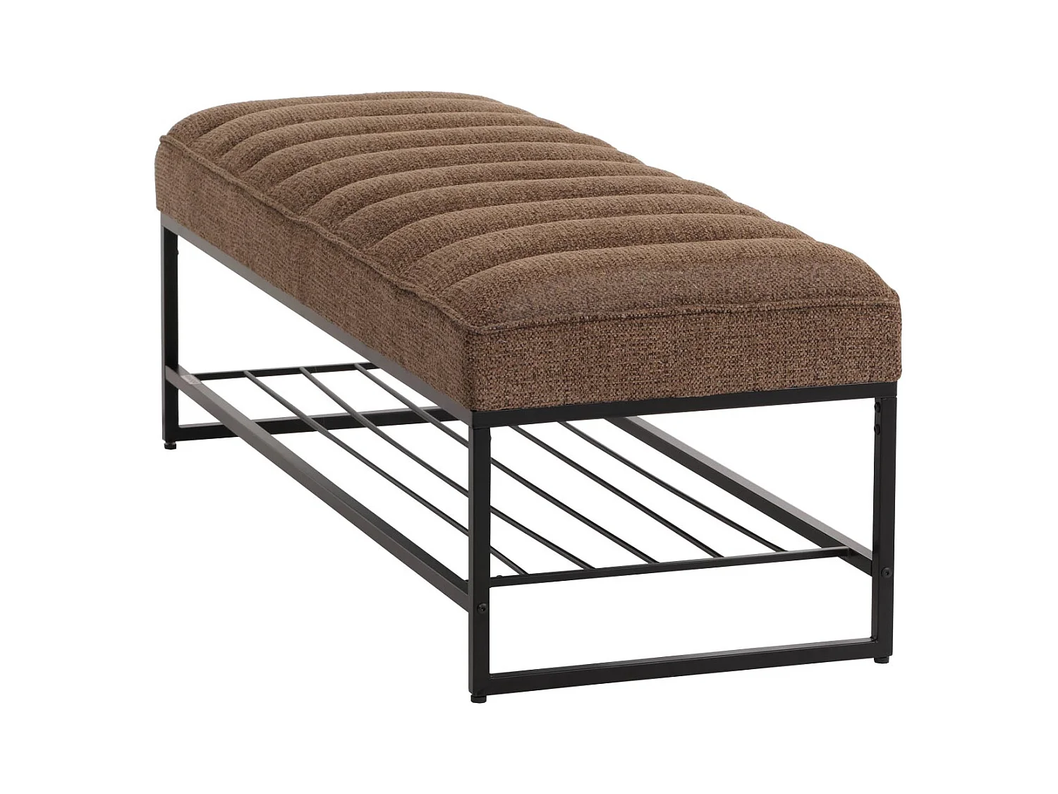 Banc avec étagère à métal argentée 51 x 28 x 132 cm 04_0005812