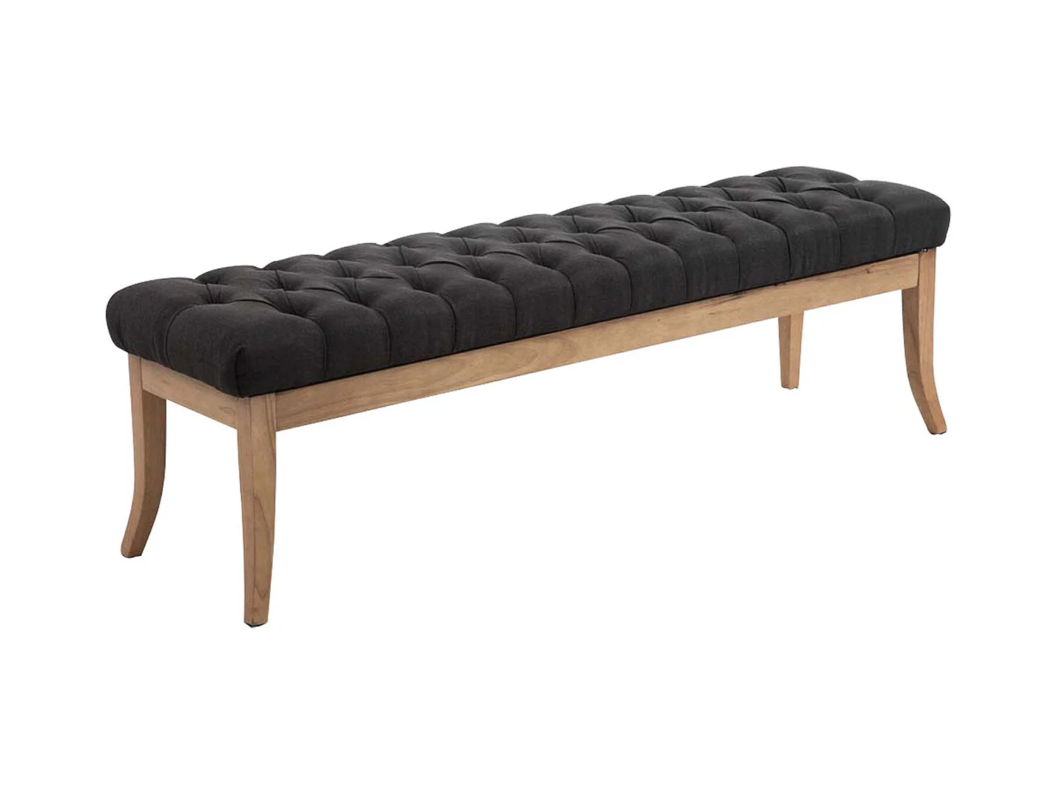 Banc design Chesterfield 150 bois marron 150 x 38 x 46 cm 10_0003699