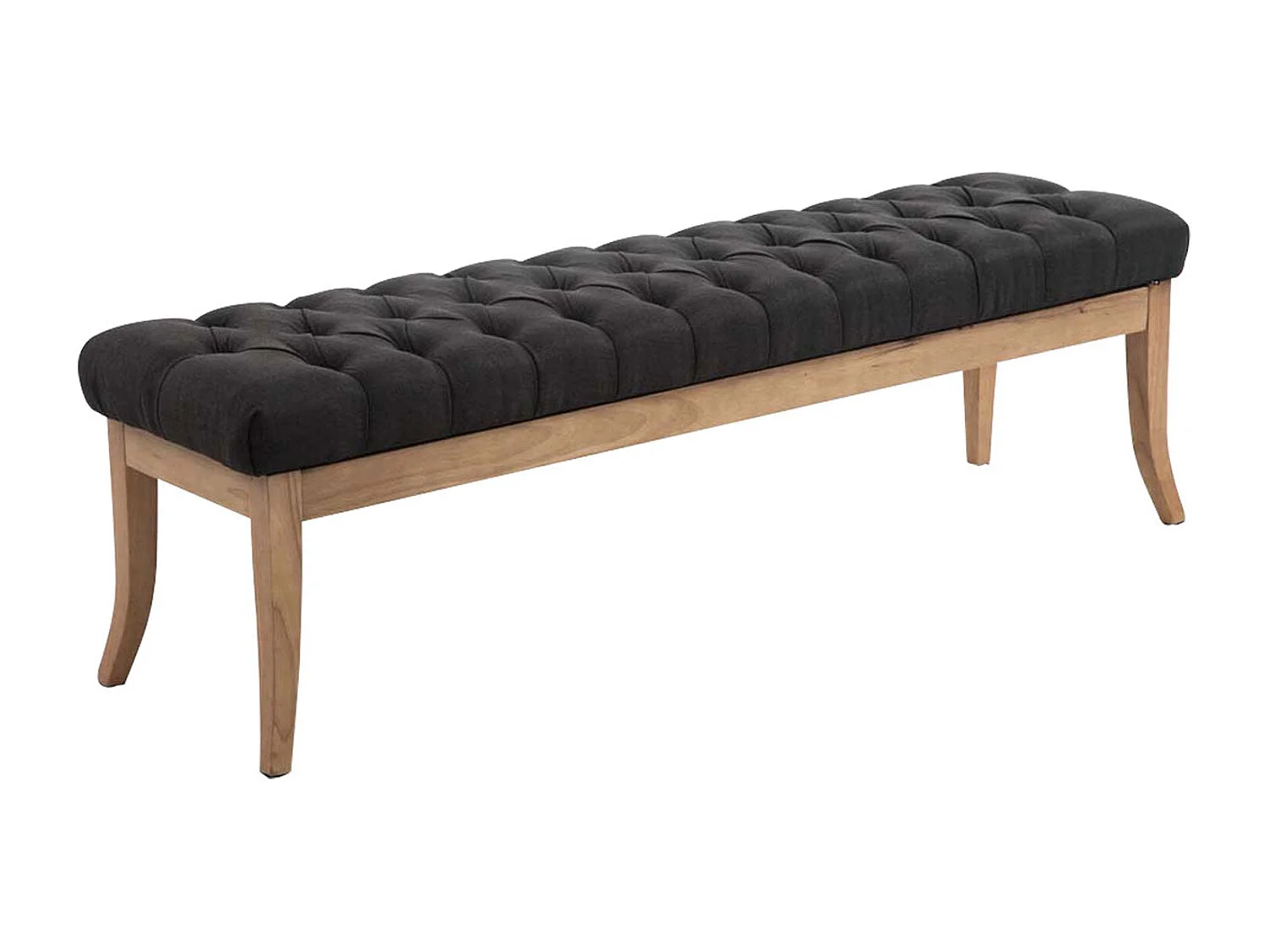 Banc design Chesterfield 150 bois marron 150 x 38 x 46 cm 10_0003699