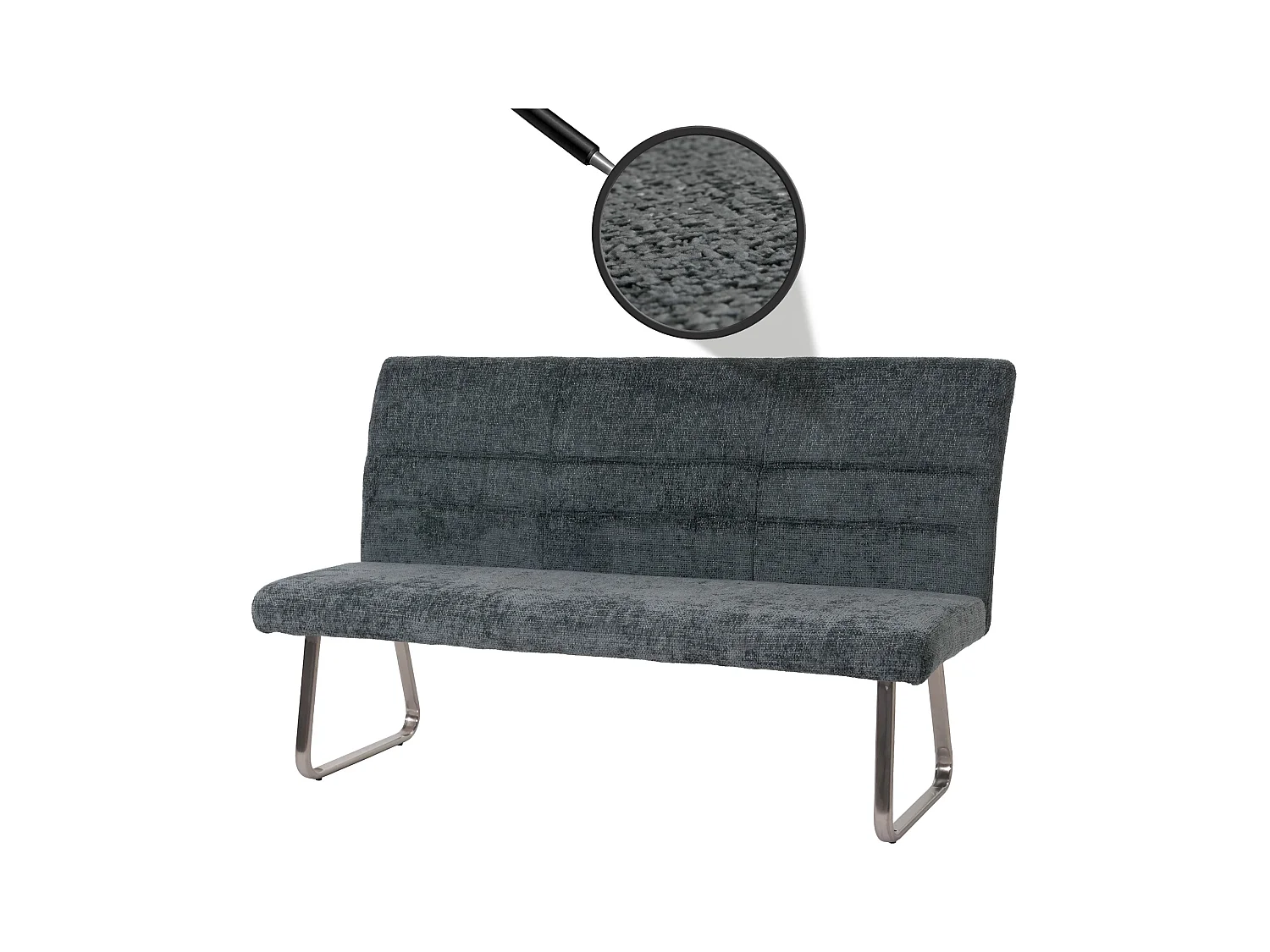 Banc canapé de salle argenté 180 x 65 x 99 cm 04_0005818