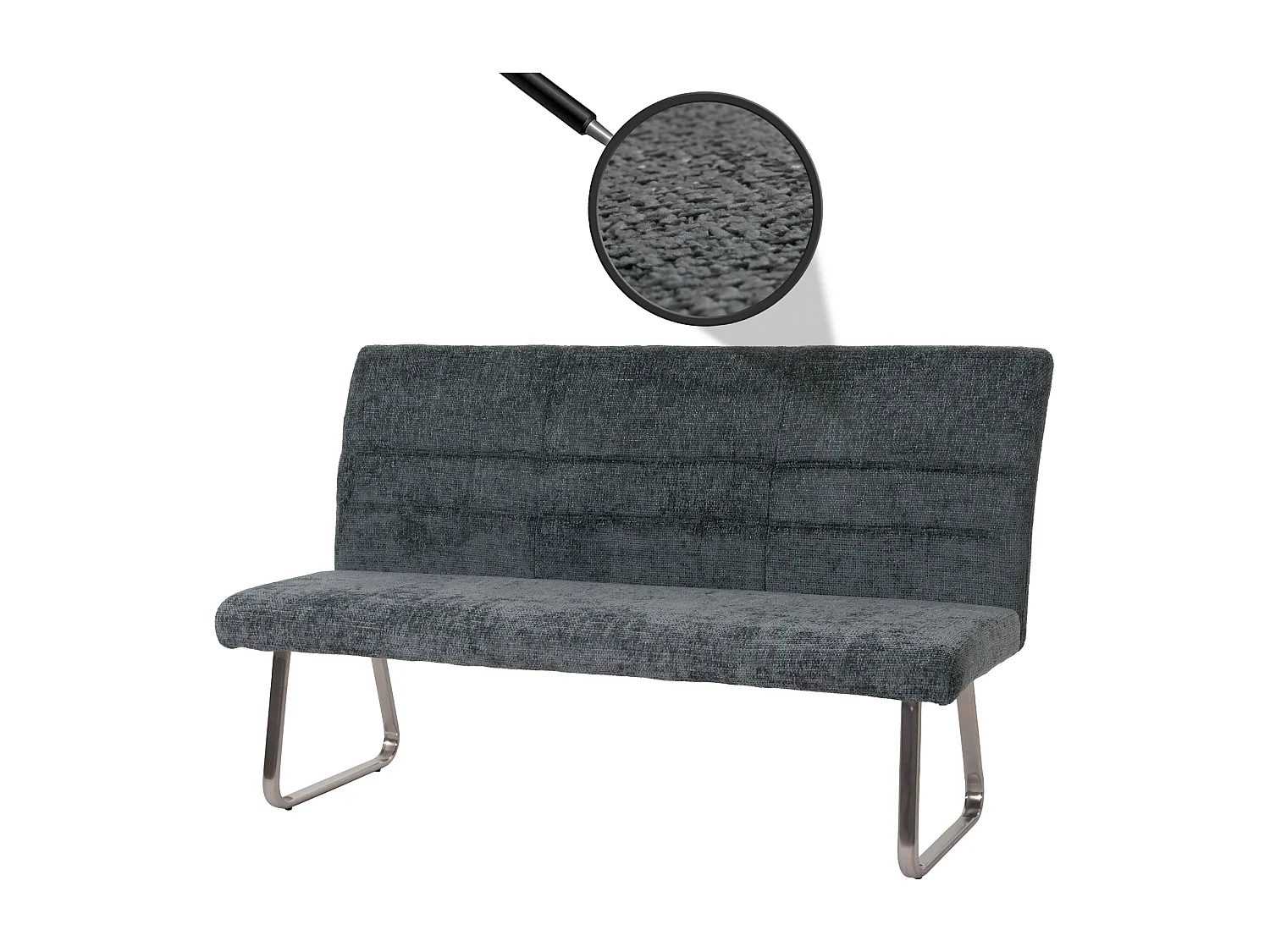 Banc canapé de salle argenté 180 x 65 x 99 cm 04_0005818