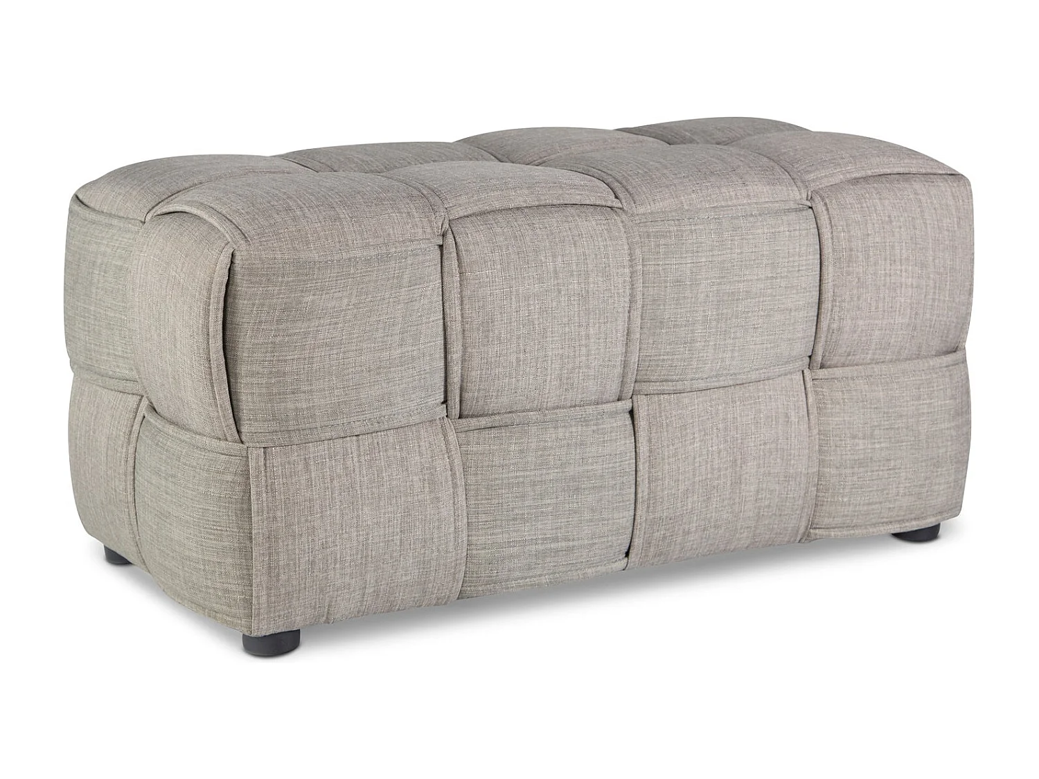 Banc tabouret repose-pieds 2 tissu grise 86 x 43 x 40 cm BAN06005