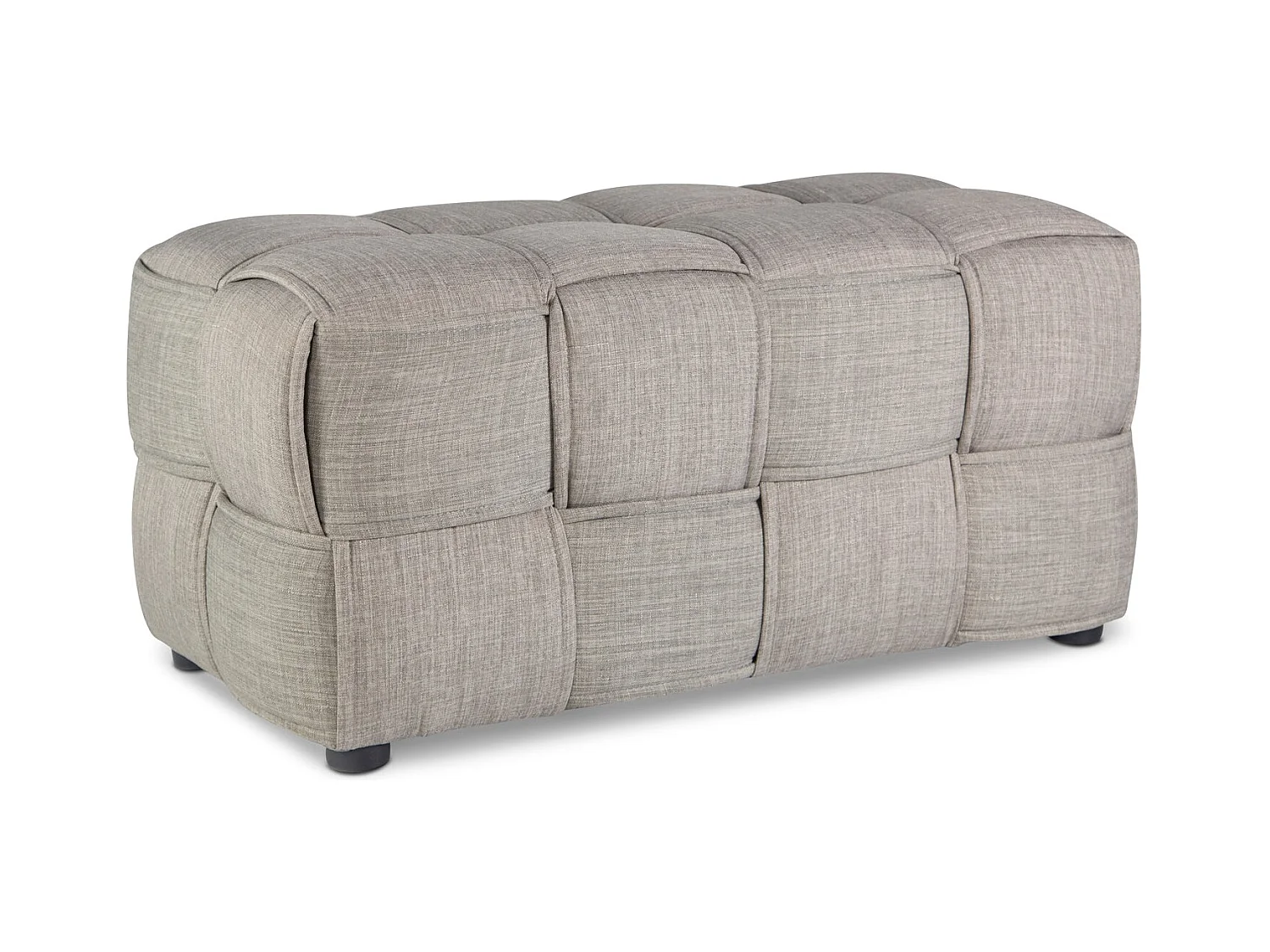 Banc tabouret repose-pieds 2 tissu grise 86 x 43 x 40 cm BAN06005
