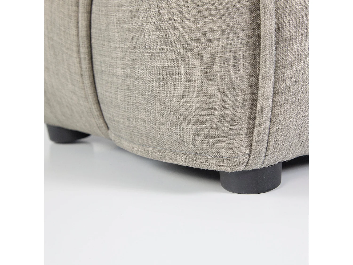 Banc tabouret repose-pieds 2 tissu grise 86 x 43 x 40 cm BAN06005