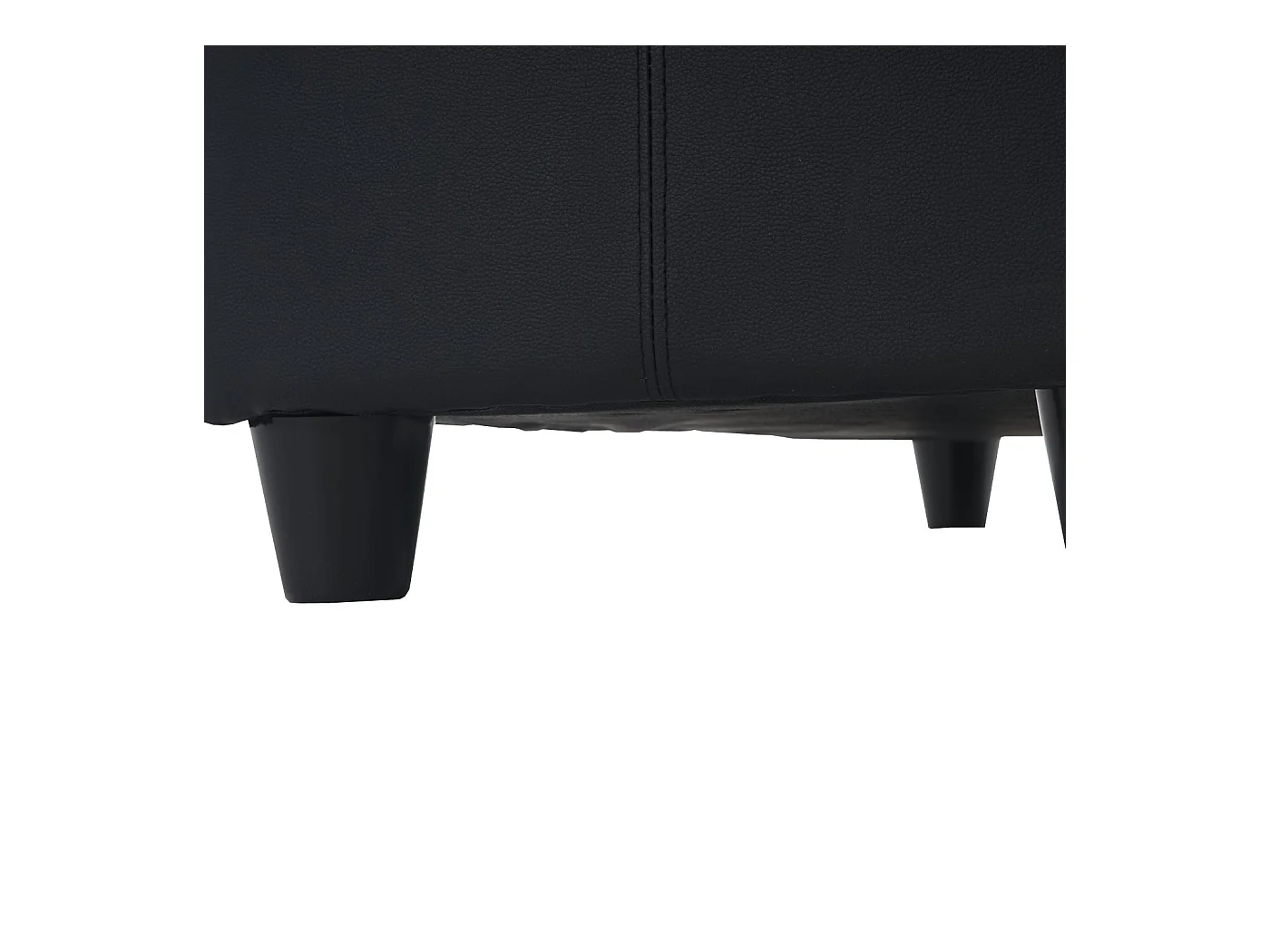 Banc banquette avec compartiment PVC noire 46 x 24 x 192 cm 04_0005814