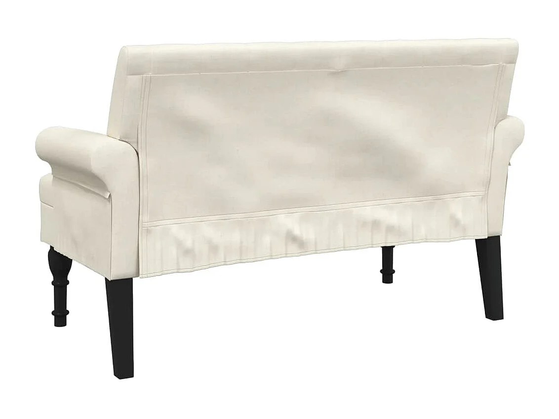 Banquette banc avec dossier tissu crème 120 x 62 x 75.5 cm DEC024637