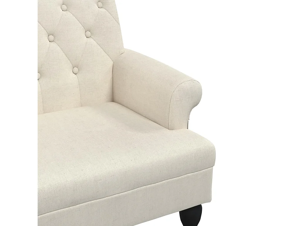 Banquette banc avec dossier tissu crème 120 x 62 x 75.5 cm DEC024637