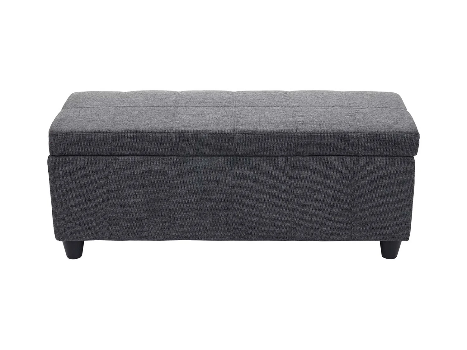 Banquette de rangement banc tissu grise 47 x 41 x 117 cm 04_0006454